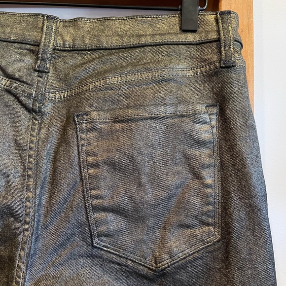 Banana Republic SZ 29 Gold Metallic High Rise Skinny Jeans! - Picture 2 of 11